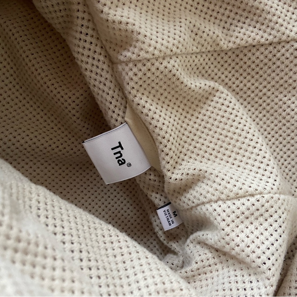 Aritzia Tna Sherpa Full Zip Jacket, Tan, Size M - Picture 4 of 5